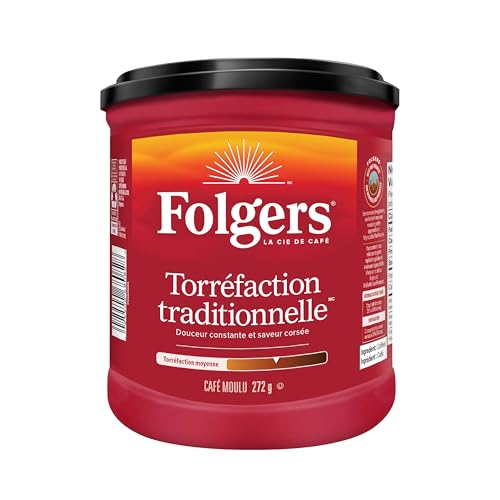Folgers Classic Roast Medium Roast Ground Coffee, 816 g Multi-Pack (6 Canisters)