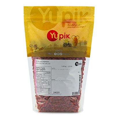 Yupik Natural Dried Goji Berries – 1 kg Wolfberries, Gluten-Free & GMO-Free Superfood