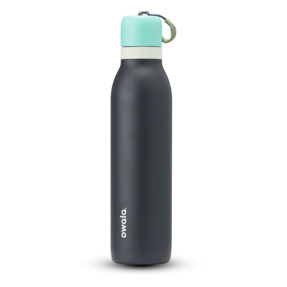 Owala FreeSip Twist Insulated Stainless Steel Water Bottle with Straw for Sports and Travel, BPA-Free, 24-oz, Blue/Grey (Foggy Tide) 🍁 All In One Marketplace Canada