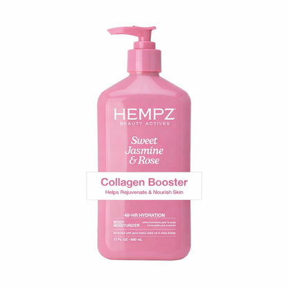 HEMPZ Body Lotion - Sweet Jasmine & Rose Daily Moisturizing Cream, Shea Butter Hand and Body Moisturizer - Hemp Lotion - Skin Care Products, Hemp Seed Oil - 17 oz. - Available at All In One Marketplace Canada