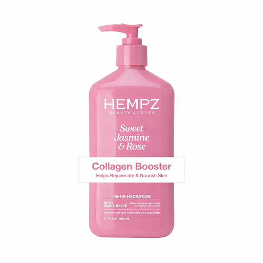 HEMPZ Body Lotion - Sweet Jasmine & Rose Daily Moisturizing Cream, Shea Butter Hand and Body Moisturizer - Hemp Lotion - Skin Care Products, Hemp Seed Oil - 17 oz. - Available at All In One Marketplace Canada