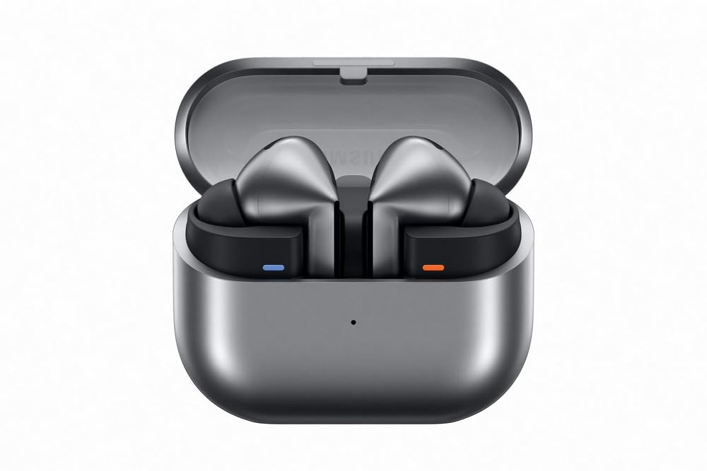 Samsung Galaxy Buds3Pro, Wireless Bluetooth Earbuds with Adaptive Noise Control, Sweat and Water Resistance, AI translator, Hi-Fi Sound, 360 Audio – Silver (CAD Version & Warranty) Samsung