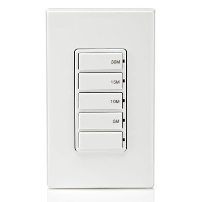 Leviton 2-Pack Countdown Timer Switch for Bathroom Fan and Household Lights, 5-10-15-30 min, No Neutral Required, Single Pole, 15A, 1/2HP/9.8A Fan/Motor, DT130-1LW, White 🍁 All In One Marketplace Canada