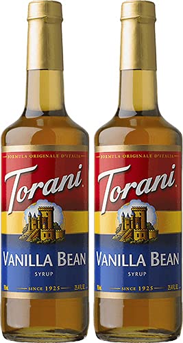 Torani Vanilla Bean Syrup, 750ml – 2 Pack