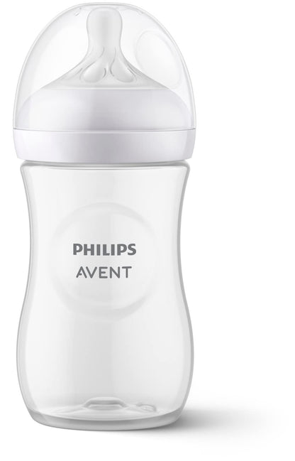 Philips Avent Natural Baby Bottles with Natural Response Nipples (Medium Flow, Flow 3), 9oz, 2-pack, SCY903/02