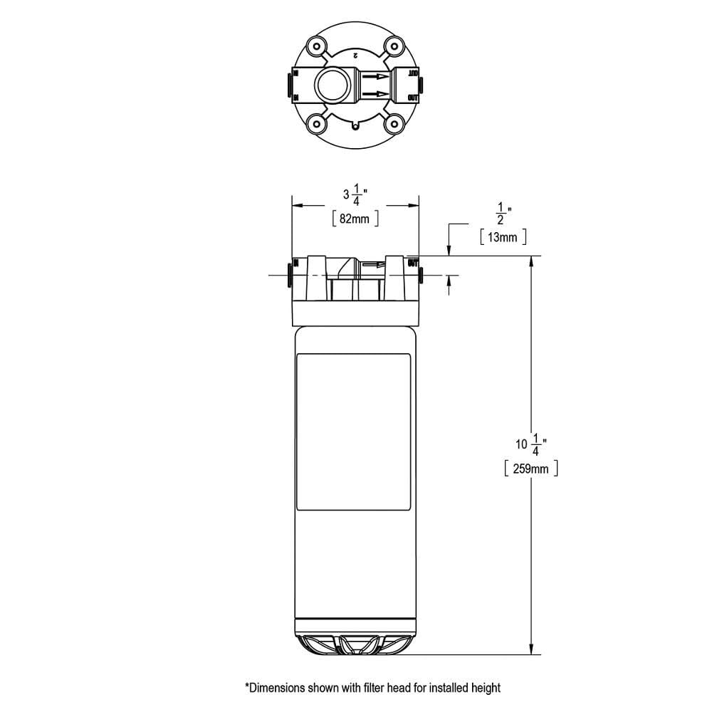 Elkay 51300C-3PK Water Filter for Water Sentry Plus EZH 20, English, Plastic, 4.4" x 13.9" x 13.8", 103.55 fl. oz. (Pack of 3)