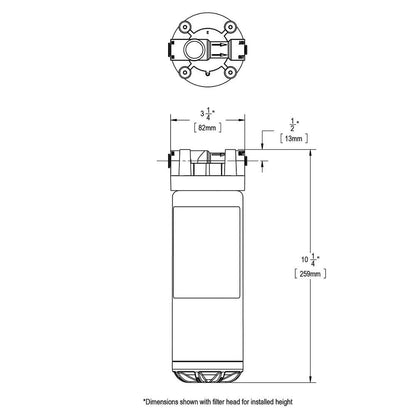 Elkay 51300C-3PK Water Filter for Water Sentry Plus EZH 20, English, Plastic, 4.4" x 13.9" x 13.8", 103.55 fl. oz. (Pack of 3)