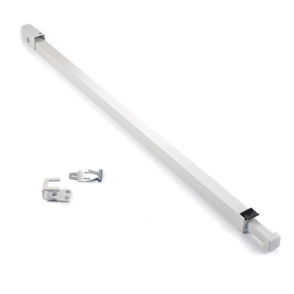 Ideal Security Sliding Patio Door Security Bar with Child-Proof Lock, Extendable, White (25.75-47.5 Inches) Ideal Security