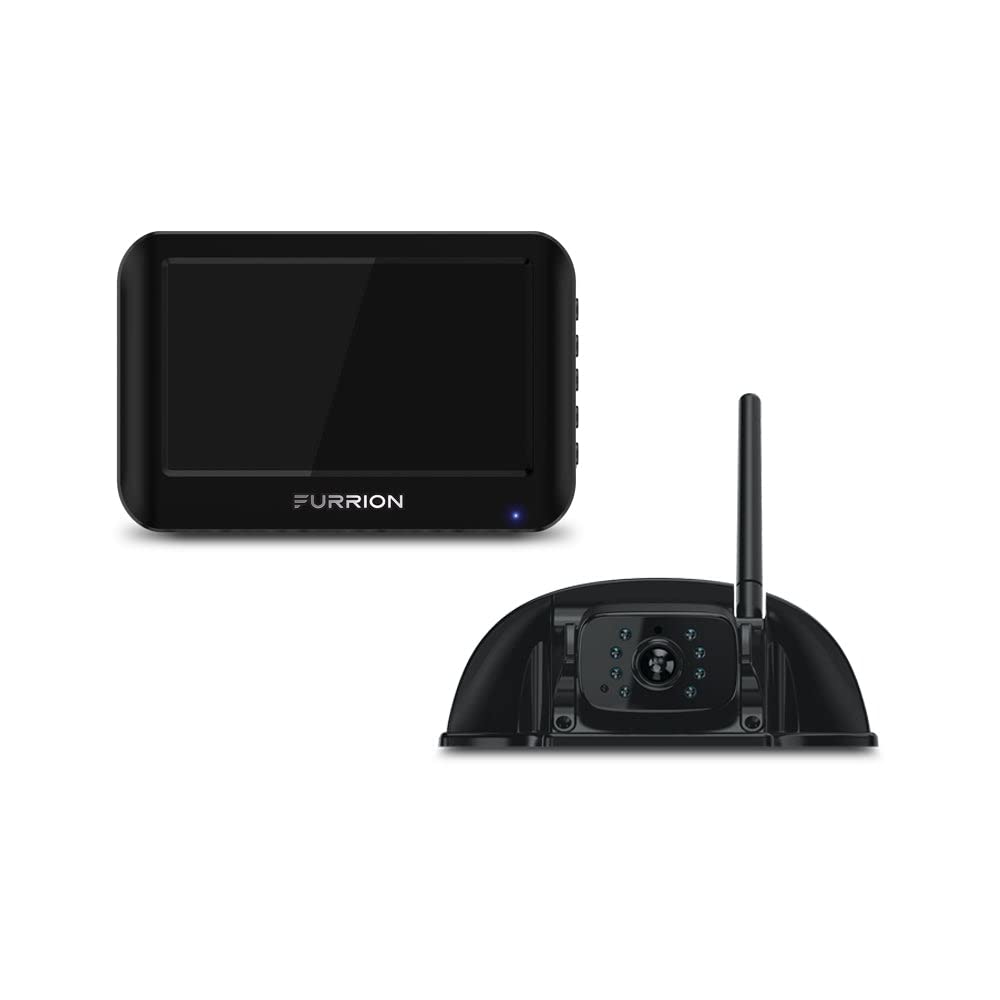 Furrion Vision S Wireless RV Backup Camera System with 4.3-Inch Monitor, 1 Rear Sharkfin Doorway Security, Infrared Night Vision, Wide-Angle View, Hi-Res, Waterproof - FOS43TASF Furrion