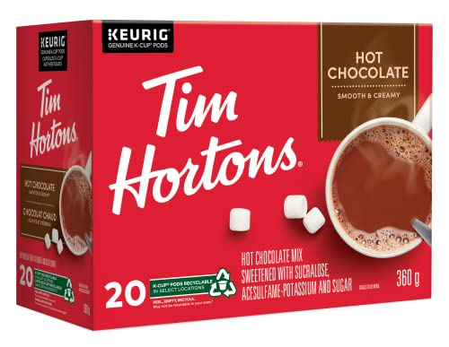 Tim Hortons Hot Chocolate K-Cup Pods, 20 Single Serve Capsules