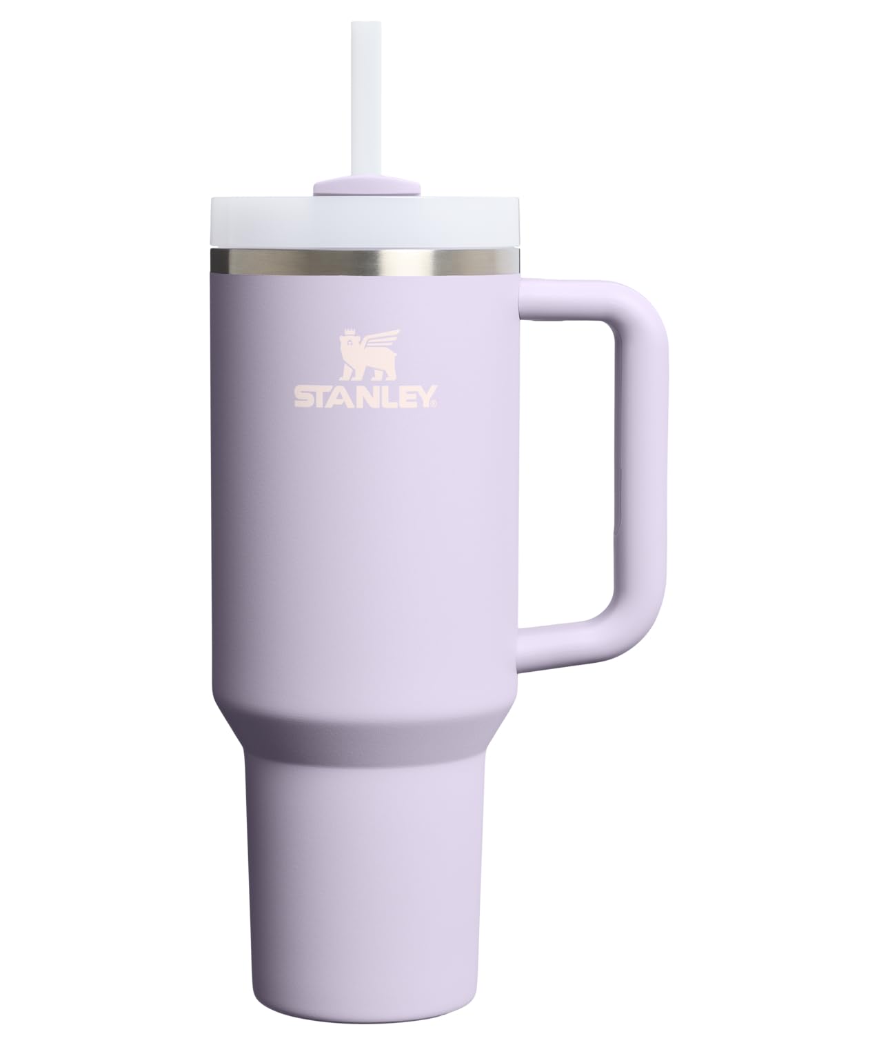 STANLEY Quencher H2.0 Gobelet avec Poignée et Paille 1,2 L | Couvercle Flowstate 3 Positions | Compatible Porte-Gobelet pour le Voyage | Gobelet Isotherme en Acier Inoxydable | Sans BPA | Poussière Violette