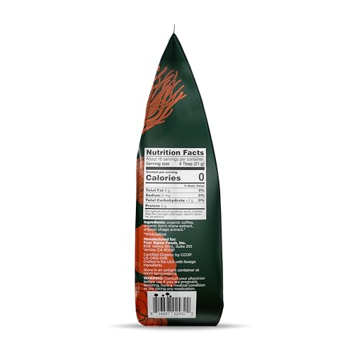 Four Sigmatic Think Mushroom Coffee | Organic Ground Coffee with Lion's Mane and Chaga | 12oz