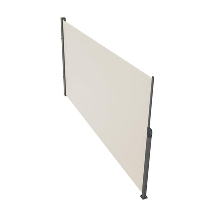 VEVOR Retractable Side Awning, 71''x 138'' Outdoor Privacy Screen, 180g Polyester Water-Proof Retractable Patio Screen, UV 30+ Room Divider Wind Screen for Patio, Backyard, Balcony, Beige VEVOR