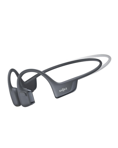 SHOKZ OpenRun Pro 2-Bone Conduction Headphones,Open-Ear Bluetooth Wireless Sport Earphones for Running,Workouts-Sweat Resistant,Comfortable Fit-Deep Bass,Smart Mic,Reflective Strip,Mini,Black