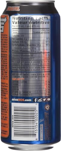 NOS Original Energy Drink, 473mL Cans (12-Pack)