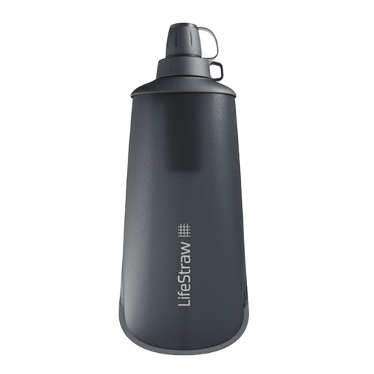 LifeStraw Peak Series - Collapsible Squeeze Bottle Water Filter System – 650ml for Trail Running, Through Hiking, Travel, Cycling, and Fishing; BPA-Free; Dark Mountain Gray 🍁 All In One Marketplace Canada LifeStraw
