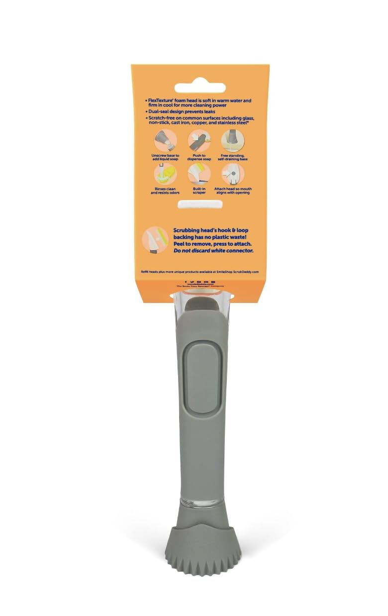 Scrub Daddy Self- Standing Soap Dispensing Dishwand, Silver SCRUB DADDY