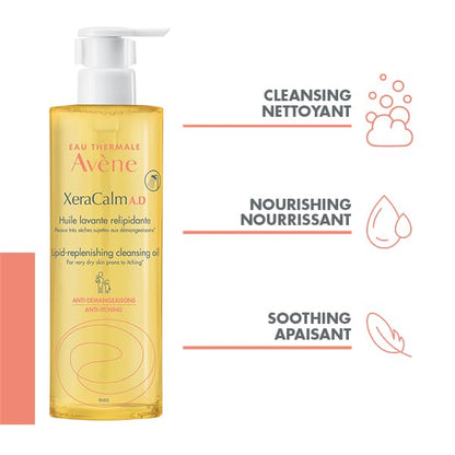 Eau Thermale Avene XeraCalm A.D Cleansing Oil, Fragrance-free, 400 ml
