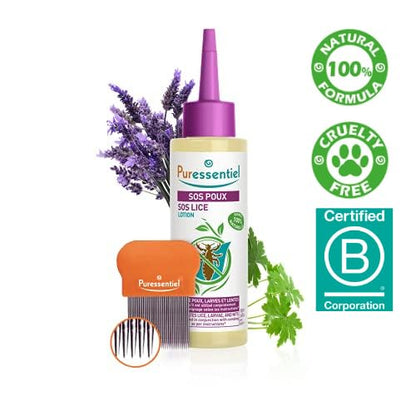 Puressentiel 100% Natural SOS Lice Treatment Lotion & Comb, for Kids -100ml