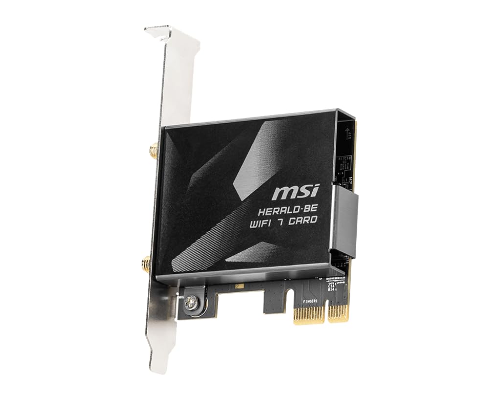 MSI Herald-BE WI-FI 7 MAX (Wi-Fi 7, 802.11BE, Bluetooth 5.4, PCIe, Multi-Link Operation Technology, External Antenna) MSI