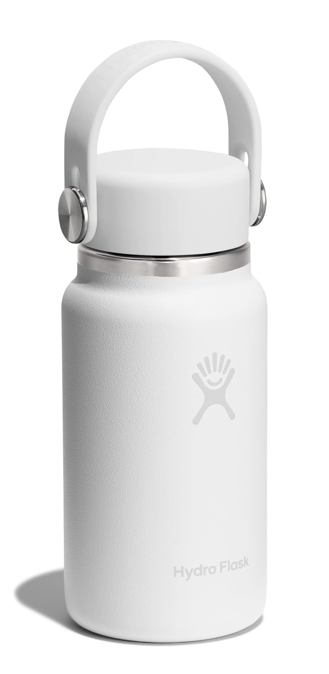 Hydro Flask Micro Bottle - Insulated Mini Leak Proof Flask for Purse or Pocket in 6.7 Oz Tonal White 🍁 All In One Marketplace Canada