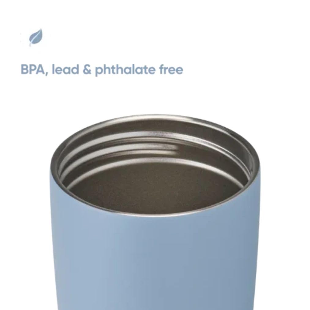 Owala SmoothSip Slider Insulated Stainless Steel Coffee Tumbler, Reusable Iced Coffee Cup, Hot Coffee Travel Mug, BPA Free 12 oz, Lakeside