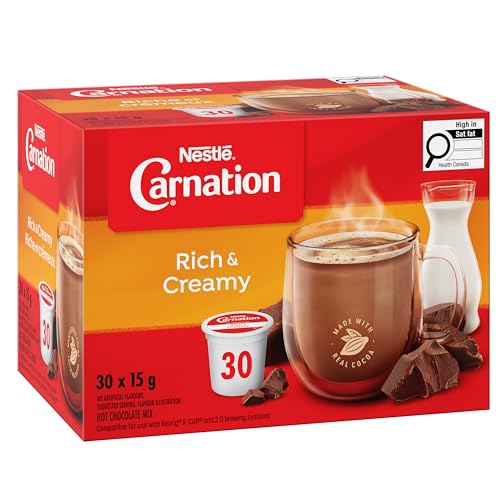 Carnation Rich and Creamy Hot Chocolate K-Cup Pods, 30 Count
