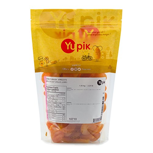 Yupik Jumbo Turkish Apricots – 1 kg Pitted Dried Fruit, No Added Sugar, Vegan & Kosher