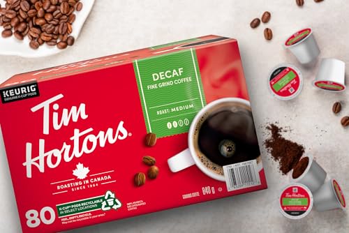 Tim Hortons Decaf Coffee K-Cups, 80 Pack