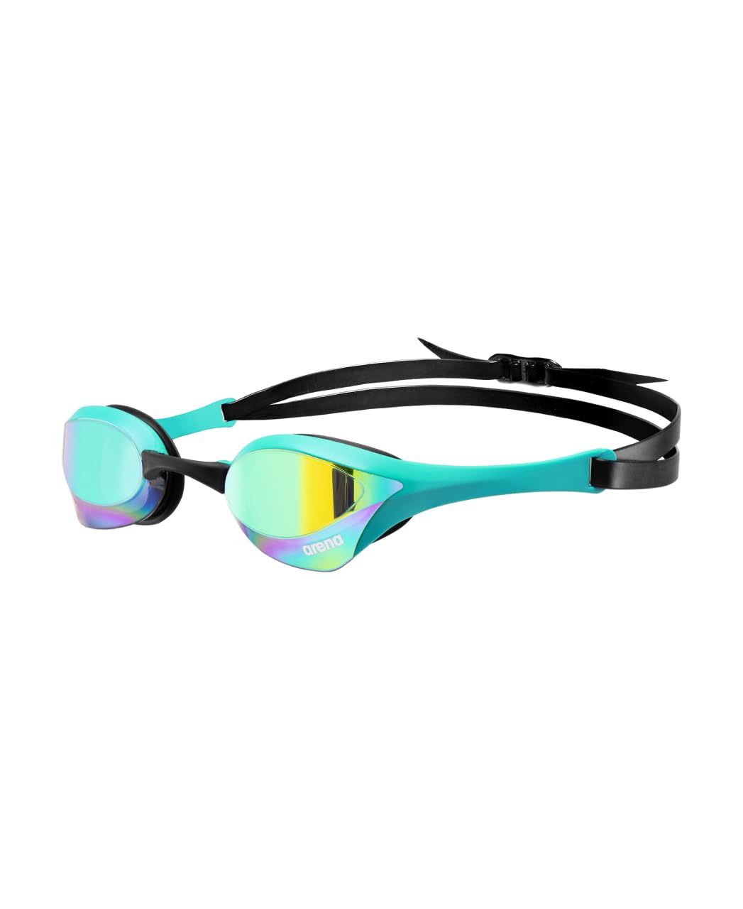 Arena Cobra Ultra Swipe Mirror Unisex Adult Racing Swimming Goggles, Swimming Pool Goggles with Curved Mirror Lenses, Anti-Fog, UV Protection, 5 Interchangeable Nose Bridges ARENA