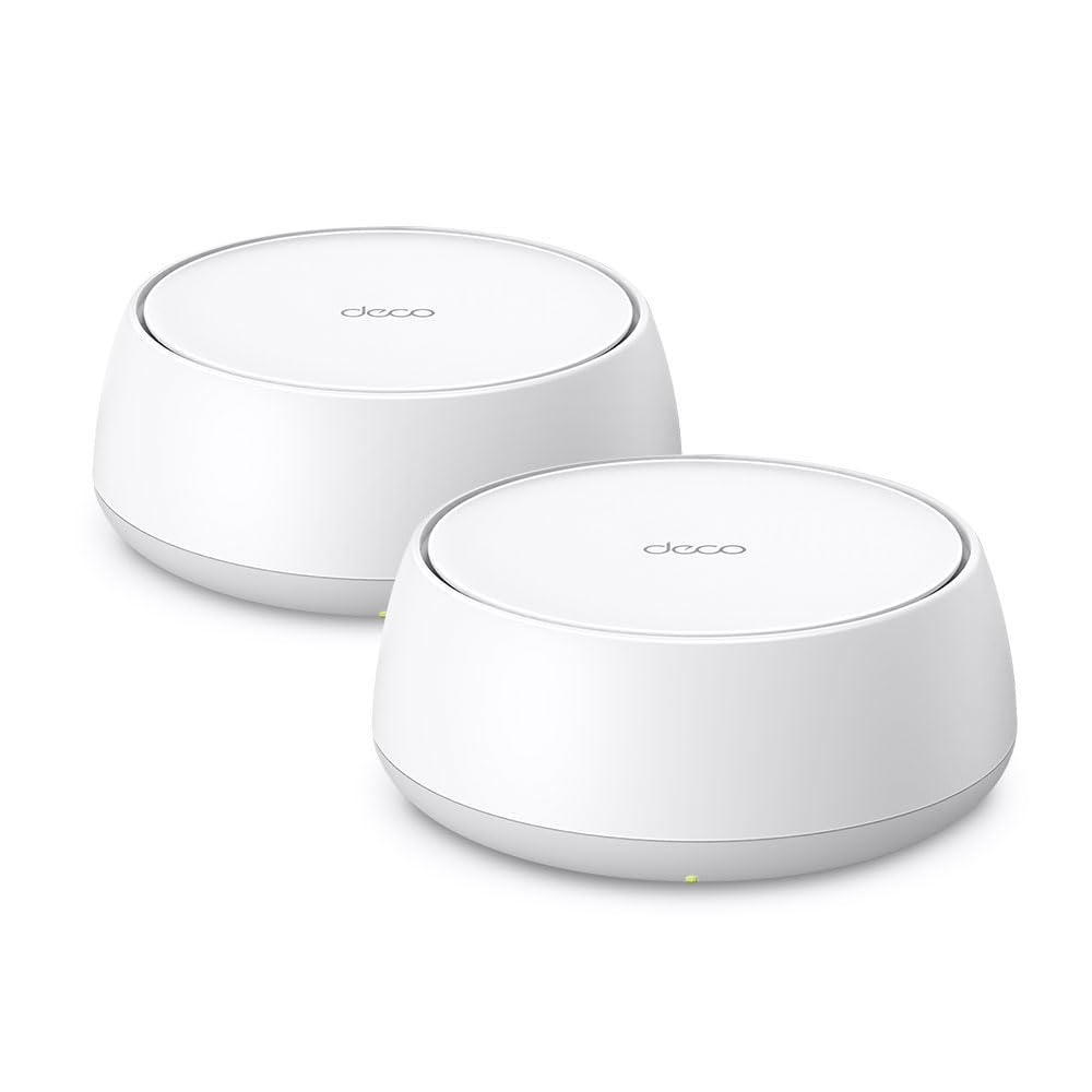 TP-Link Deco 7 BE25 Dual-Band BE5000 WiFi 7 Mesh Wi-Fi System | 4-Stream 5 Gbps, 240 Mhz Channels | Covers up to 4,600 Sq.Ft | 2X 2.5G Ports Wired Backhaul | VPN,MLO, AI-Roaming, HomeShield, 2-Pack