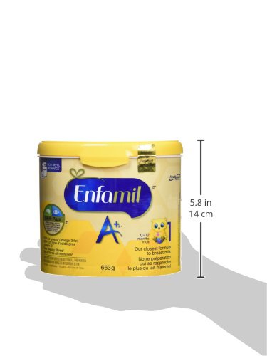 Enfamil A+ Infant Formula Powder, DHA Omega-3 for Brain Development, 0-12 Months, 663g