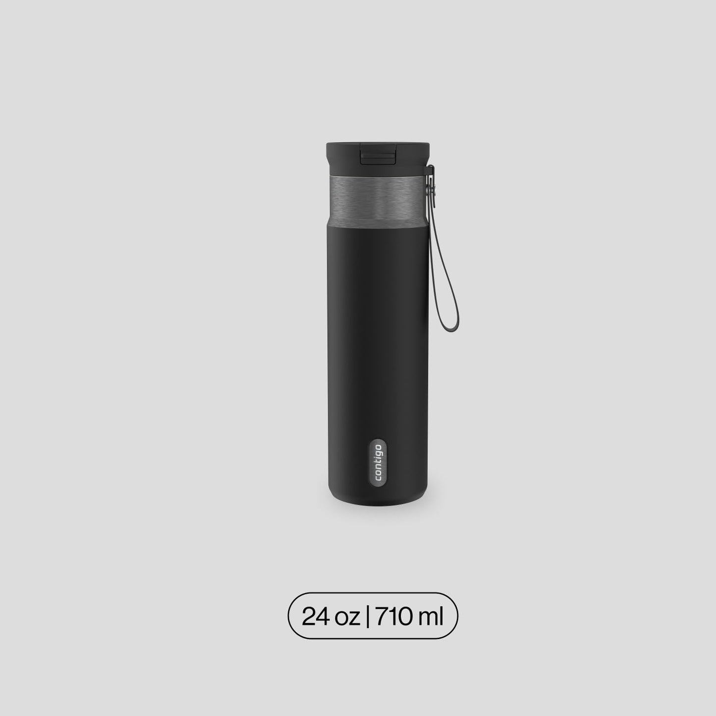 Contigo SnapSeal 24 oz Water Bottle w/Carry Strap & Reusable Straw | Vacuum-Insulated Stainless Steel for Hot & Cold Drinks | Spill-Proof Lid | BPA & Lead-Free | Dishwasher Safe 🍁 All In One Marketplace Canada