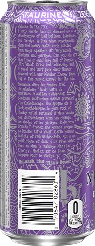 Monster Ultra Violet Energy Drink, 473 mL Cans (12 Pack) – Zero Sugar