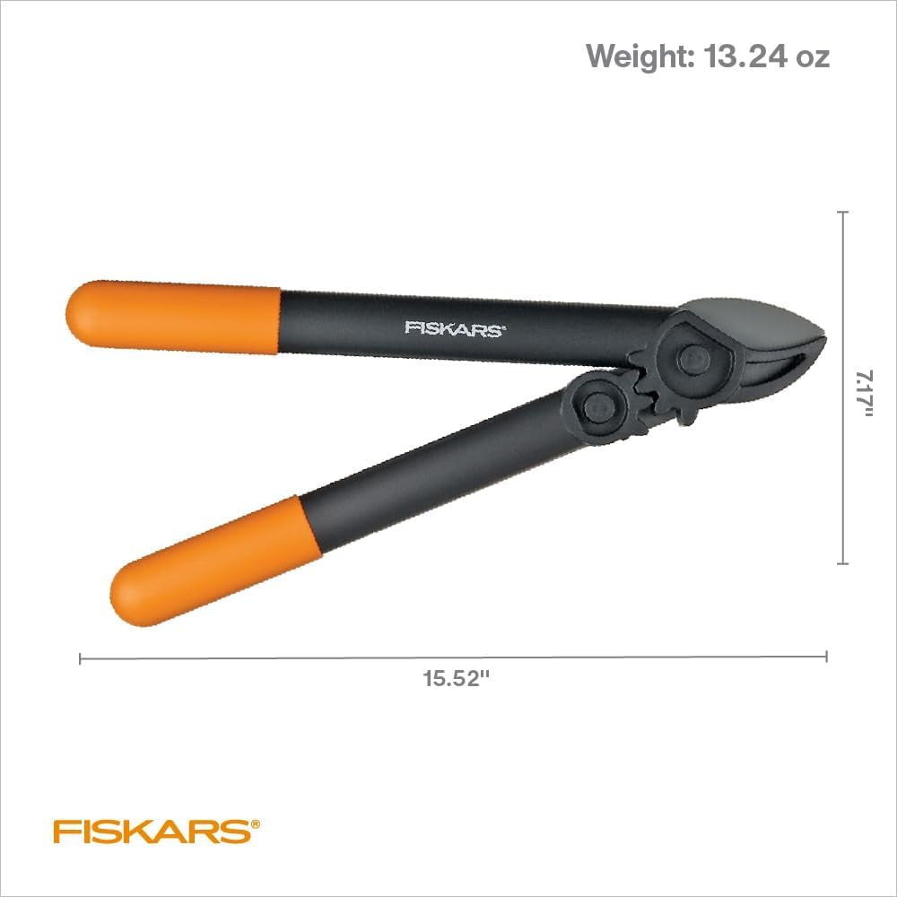 Fiskars 15-Inch PowerGear Loppers, Sharp Steel Blade Bush and Tree Trimmer, Cuts up to 1.25-Inch Diameter Branches, Rust Resistant and Lightweight Pruner, Yard Tools for Gardening 🍁 All In One Marketplace Canada