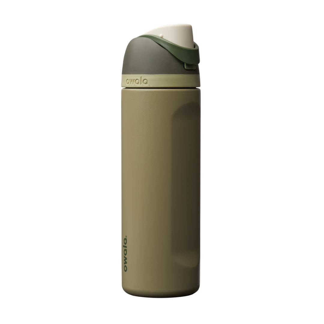Owala FreeSip Insulated Stainless Steel Water Bottle with Straw, BPA-Free Sports Water Bottle, Great for Travel, 24 Oz, Off Road