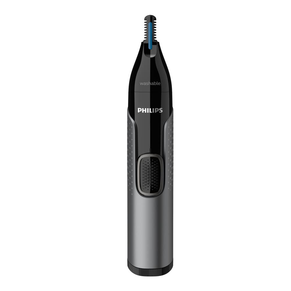 Philips Nose Trimmer Series 3000, Nose, Ear & Eyebrow Trimmer with Protective Guard System & Travel Pouch, NT3650/26 - Available at All In One Marketplace Canada