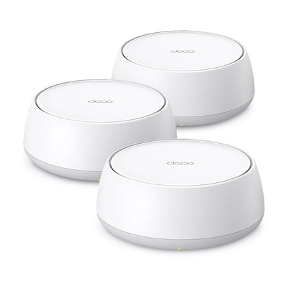 TP-Link Deco 7 BE25 Dual-Band BE5000 WiFi 7 Mesh Wi-Fi System - 4-Stream 5 Gbps, 240 Mhz | Covers up to 6,600 Sq.Ft | 2X 2.5G Ports Wired Backhaul | VPN,MLO, AI-Roaming, HomeShield (3-Pack)