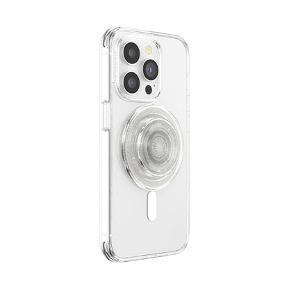 PopSockets Phone Grip for MagSafe, Magnetic Holder- Clear Glitter
