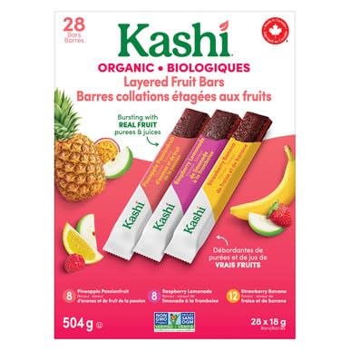 Kashi Organic Layered Fruit Bars, 28 Count (18g each)