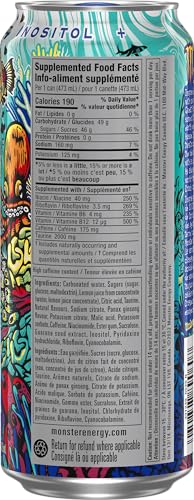 Monster Punch Aussie Style Lemonade Energy Drink, 473 mL Cans (12 Pack)