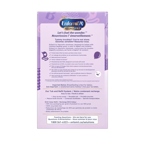 Enfamil A+ NeuroPro Gentlease Infant Formula Powder Refill, 2 x 431g (862g Total)