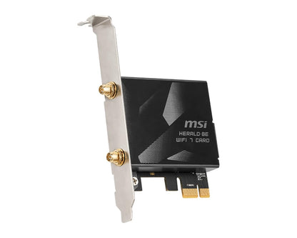 MSI Herald-BE WI-FI 7 MAX (Wi-Fi 7, 802.11BE, Bluetooth 5.4, PCIe, Multi-Link Operation Technology, External Antenna) MSI