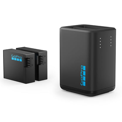 GoPro Dual Battery Charger + 2 Enduro Rechargeable Batteries (HERO13 Black) – Official Accessory, 5V Output