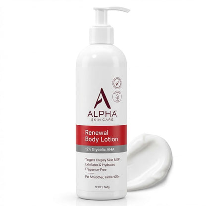 Alpha Skin Care Revitalizing Body Lotion, 12% Glycolic AHA, Daily Moisturizer, Hydrates & Exfoliates, Anti-Aging, 12 Oz - Available at All In One Marketplace Canada