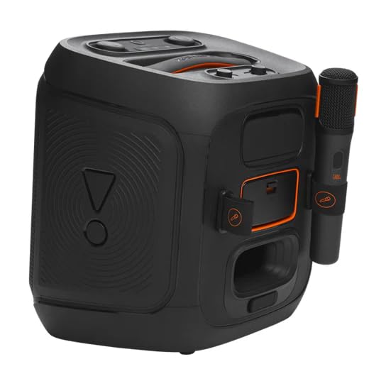 JBL PartyBox Encore 2 (with 2 Mics) - Portable Party Speaker with Two Digital Wireless Mics, 100W Powerful Sound, AI Sound Boost, Auracast-Enabled, Dynamic Light Show, and IPX4 Splash Proof - Black