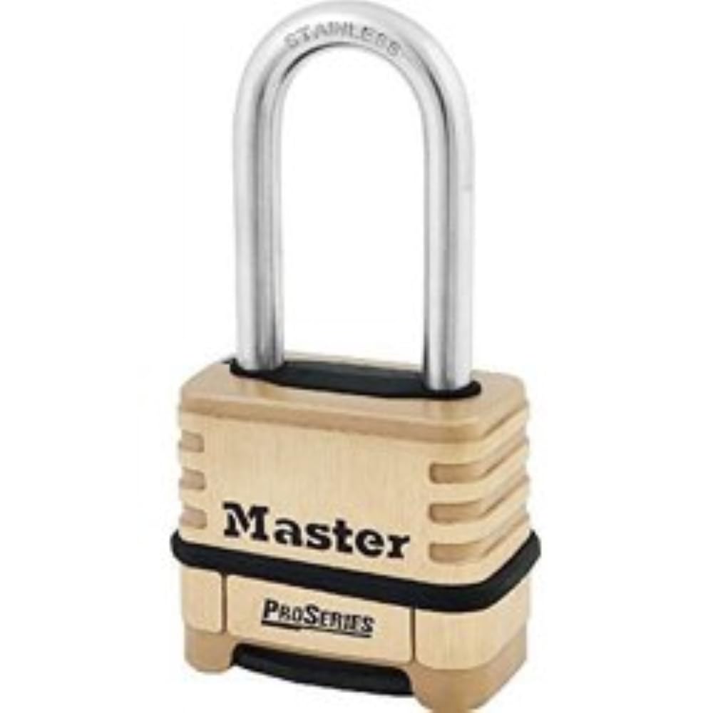 Master Lock ProSeries Set Your Own Combination Lock, 2-1/4" Wide, Brass, 1175LHSS Master Lock