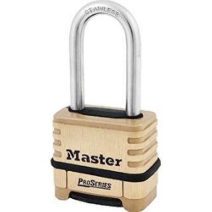 Master Lock ProSeries Set Your Own Combination Lock, 2-1/4" Wide, Brass, 1175LHSS Master Lock