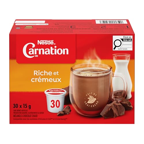Carnation Rich and Creamy Hot Chocolate K-Cup Pods, 30 Count