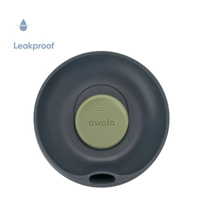 Owala SmoothSip Slider Insulated Stainless Steel Coffee Tumbler, Reusable Iced Coffee Cup, Hot Coffee Travel Mug, BPA Free 12 oz, Lakeside